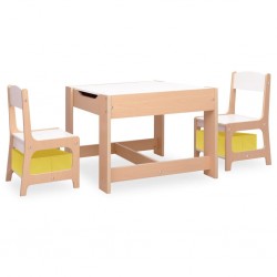 vidaXL Table pour enfants avec 2 chaises MDF 