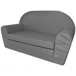 Chaise longue pliable pour enfants Gris 