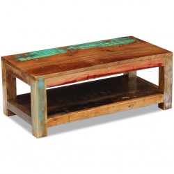 Table basse Bois de récupération massif 90 x 45 x 35 cm 