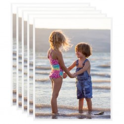 vidaXL Collages de cadres photo 5 pcs au mur table Blanc 40x50 cm MDF 