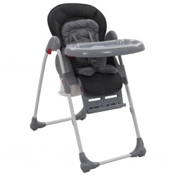 vidaXL Chaise haute pour bébé Gris  