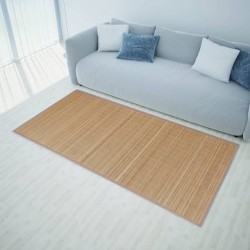 Tapis rectangulaire Marron Bambou 120 x 180 cm 