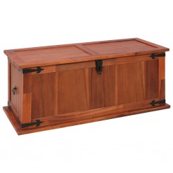 Coffre de rangement 90x45x40 cm Bois d'acacia solide 