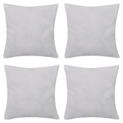 vidaXL Housses de coussin 4 pcs Coton Blanc 50x50 cm  