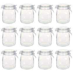 Pots en verre avec serrure 12 pcs 1 L 