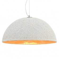 Lampe suspendue Blanc et doré Ø50 cm E27 