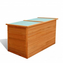 Boîte de rangement de jardin 126 x 72 x 72 cm Bois 