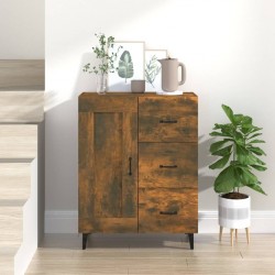 vidaXL Buffet Chêne fumé 69,5x34x90 cm Bois d'ingénierie 