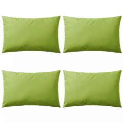 vidaXL Oreiller d'extérieur 4 pcs 60 x 40 cm Vert pomme 